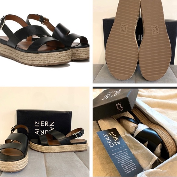 Naturalizer Shoes - Naturalizer leather espadrilles platform black